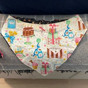 Reversible Happy Birthday Dog Bandana
